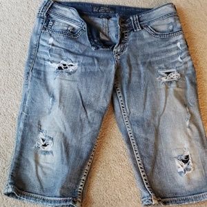 Silver Bermuda shorts